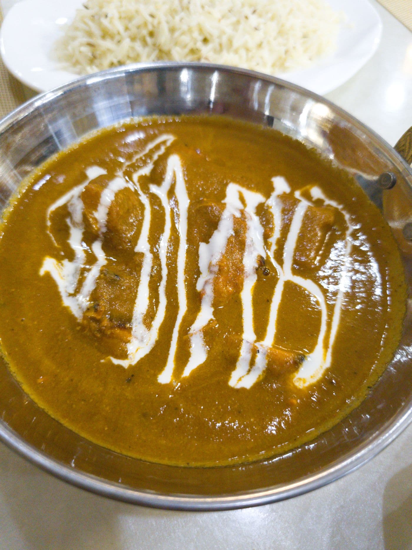 Butter Chicken with rice at Little Asia Bar and Restaurant