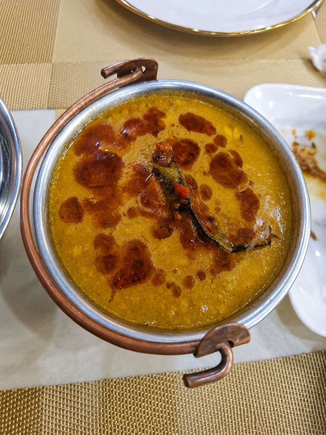 Dal Tadka served in a traditional kadai at Little Asia