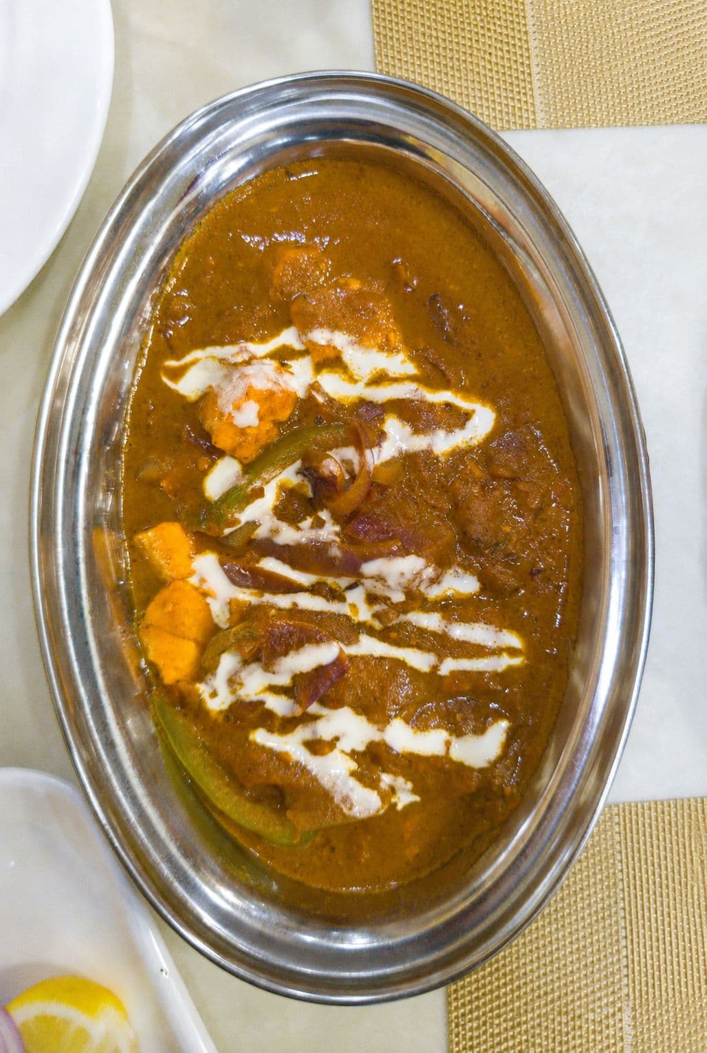 Paneer Tikka Masala in a rich curry sauce at Little Asia